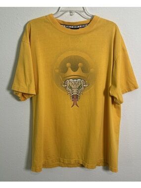 Vintage JNCO Jeans T-Shirt Men’s XL 90s Double Sided Dragon Snake Fangs Yellow